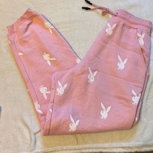 pink playboy sweatpants